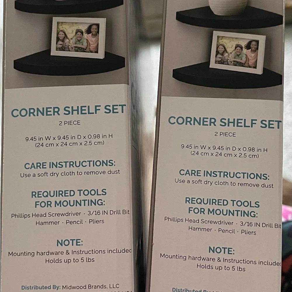 Black Corner Shelf Set
